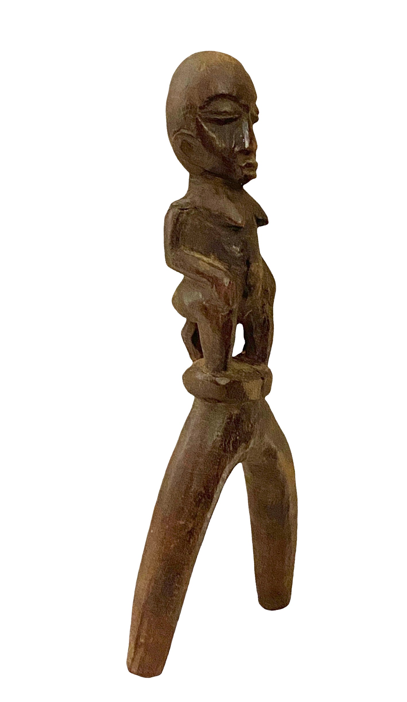 #7742 Superb /unique old Lobi Female  Figural Sling shot Burkina Faso African