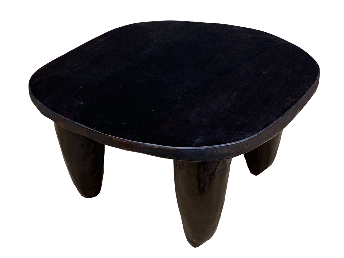 #4505  African Senufo Wood Milk Stool I . Coast 17" W