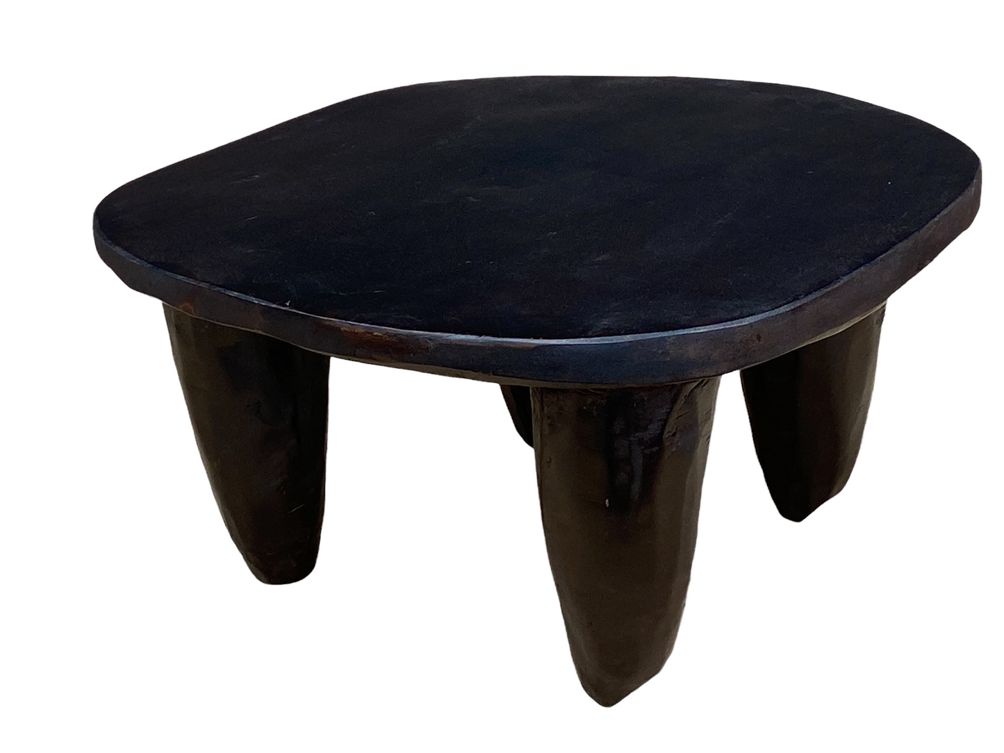 #4505  African Senufo Wood Milk Stool I . Coast 17" W