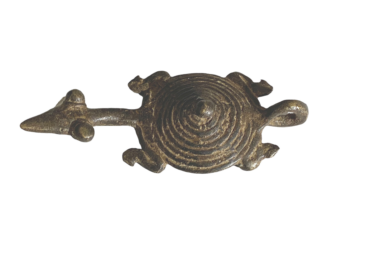 #4765 Gan Bronze Amulet Talisman Pendant of Serpent Burkina Faso Africa