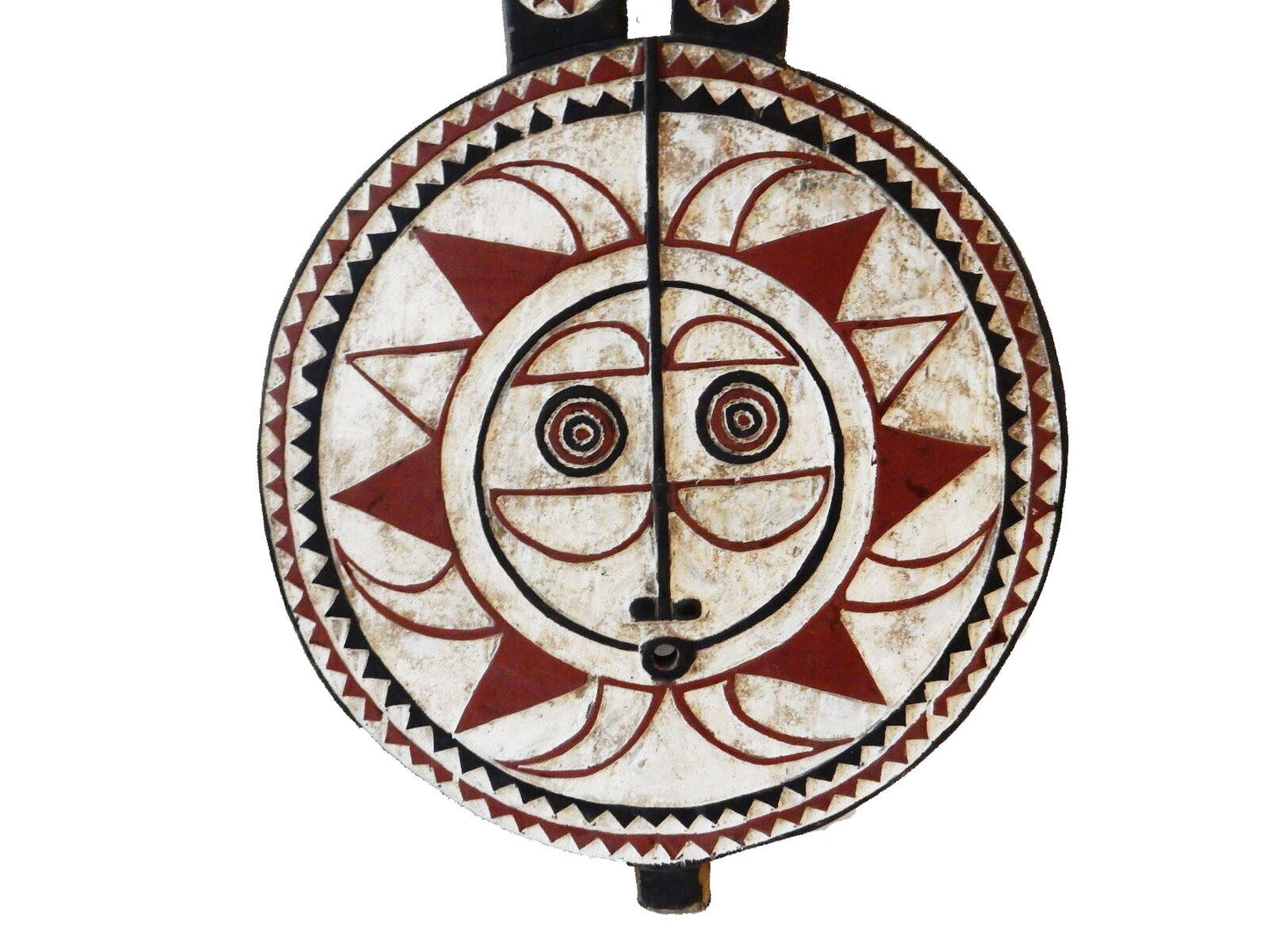 #771 Superb African LG  Baule Tribe Moon Mask I Coast  66" H by 27.5' W