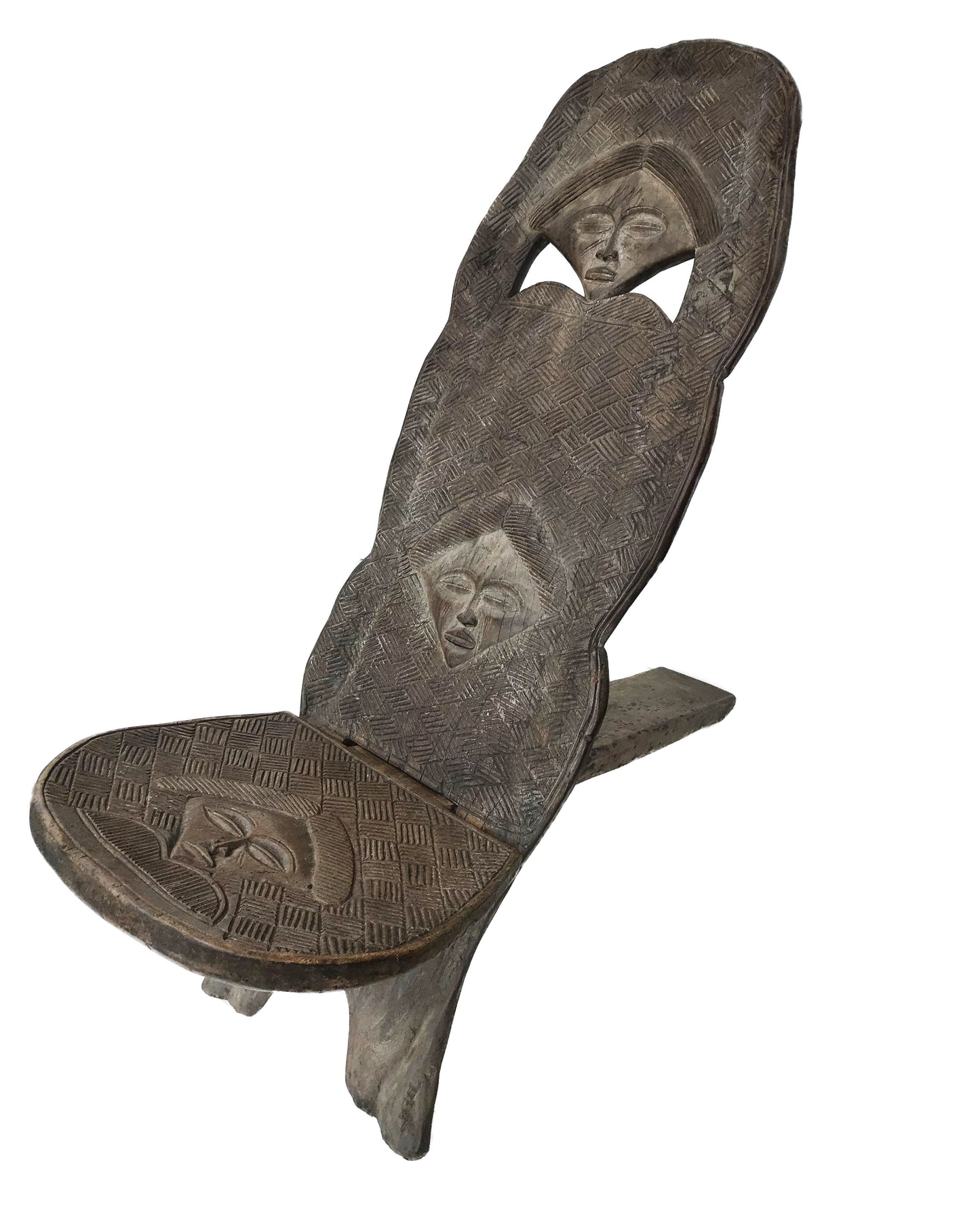 #1481 African Chokwe Reclining Chair Angola