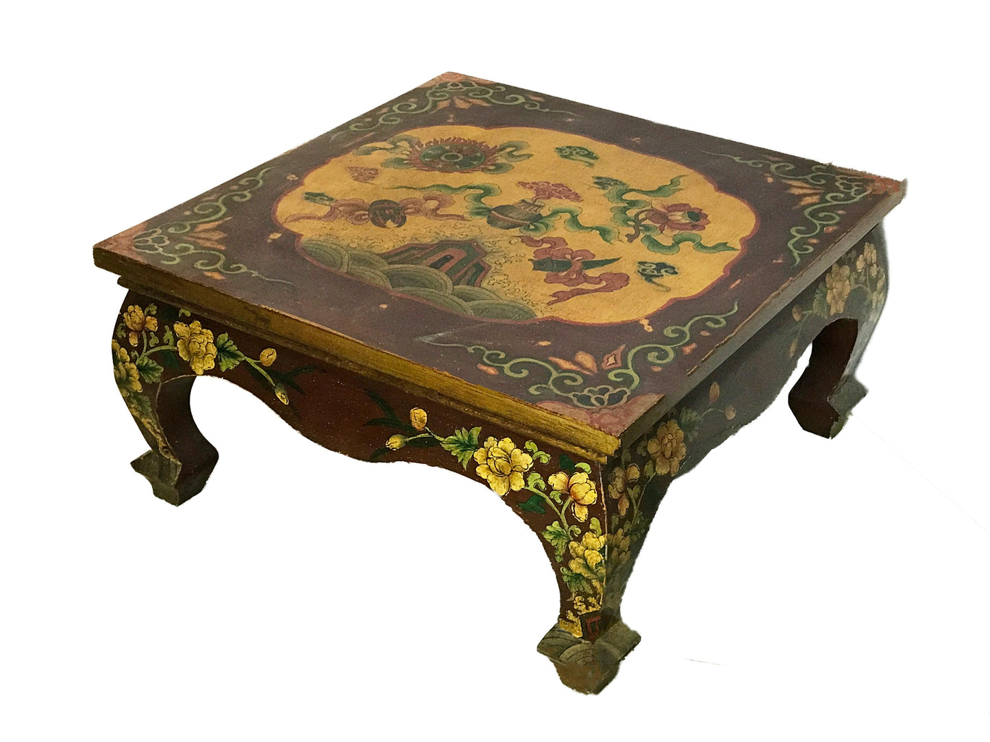 #3026 Tibetan Hand-Painted Coffee Table