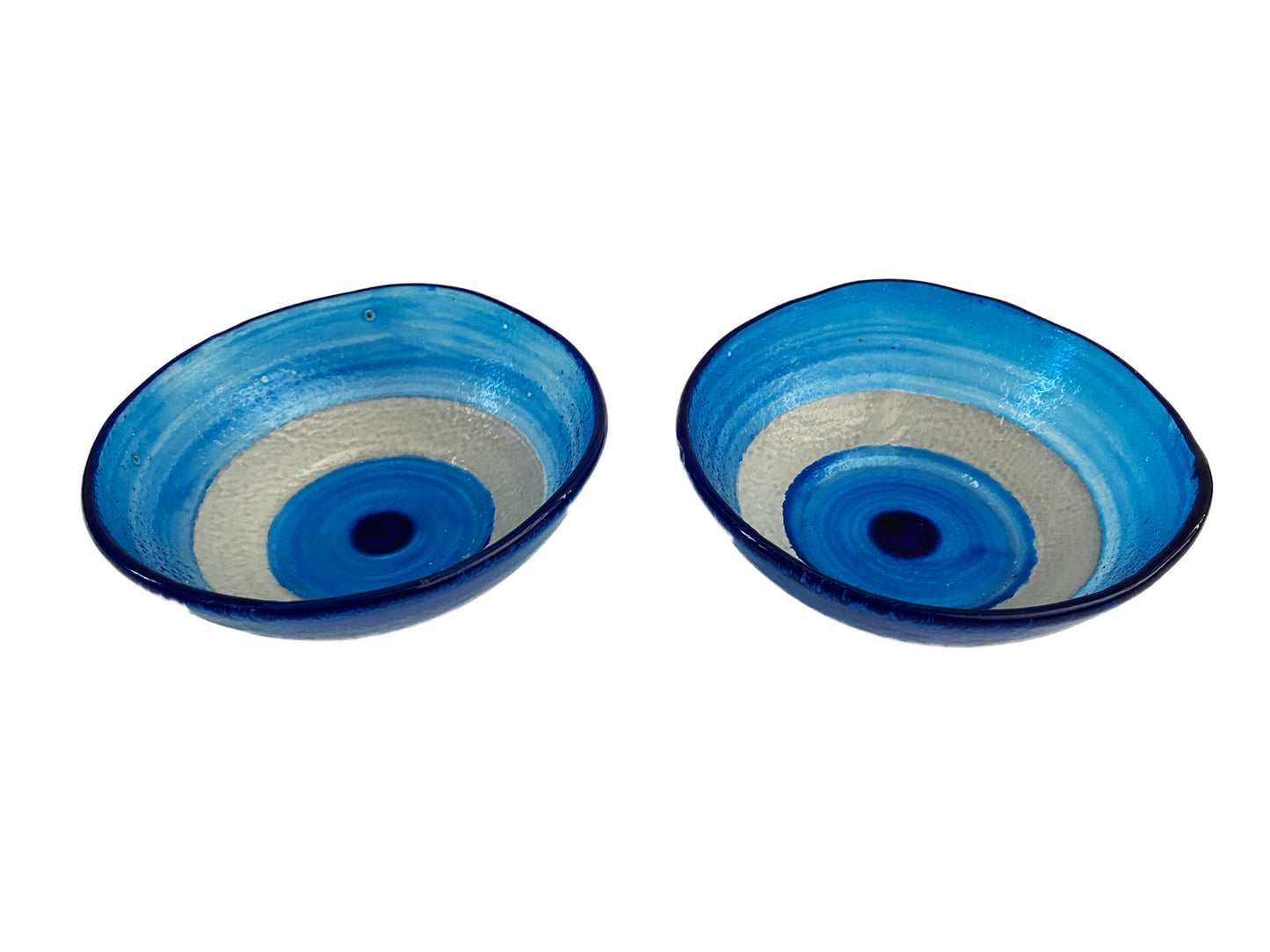 #3787 Middle Eastern blue  Glass Bowls with Eye  Set Of Two