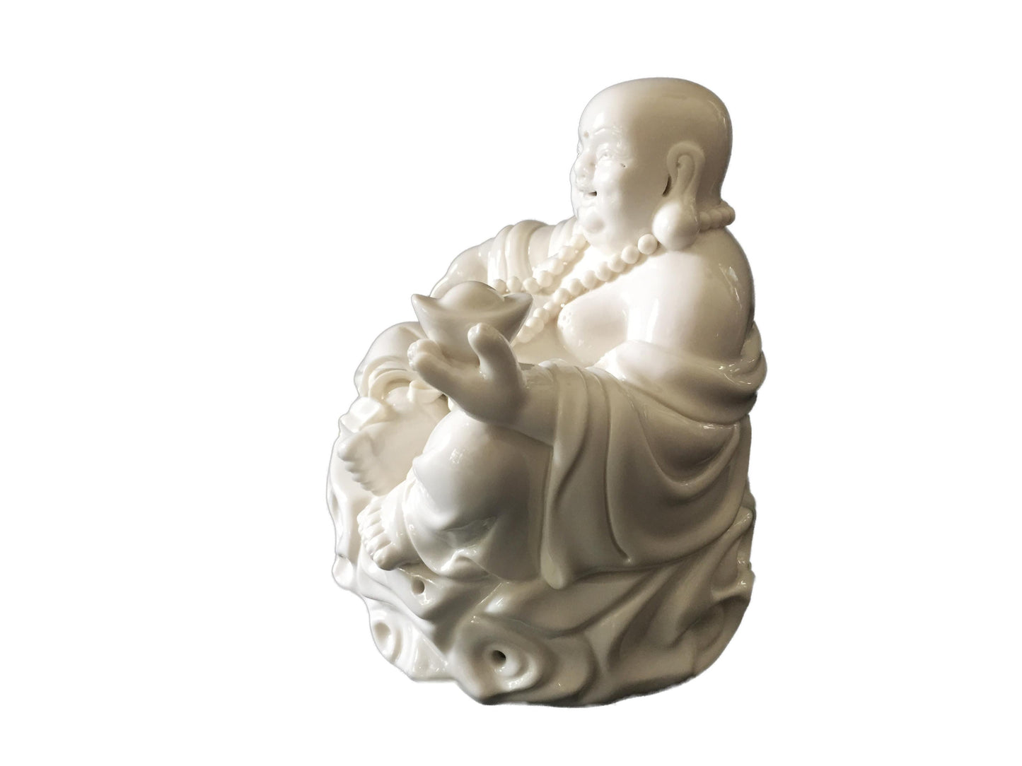 #1617 Blanc De Chine Happy Buddha 6" H