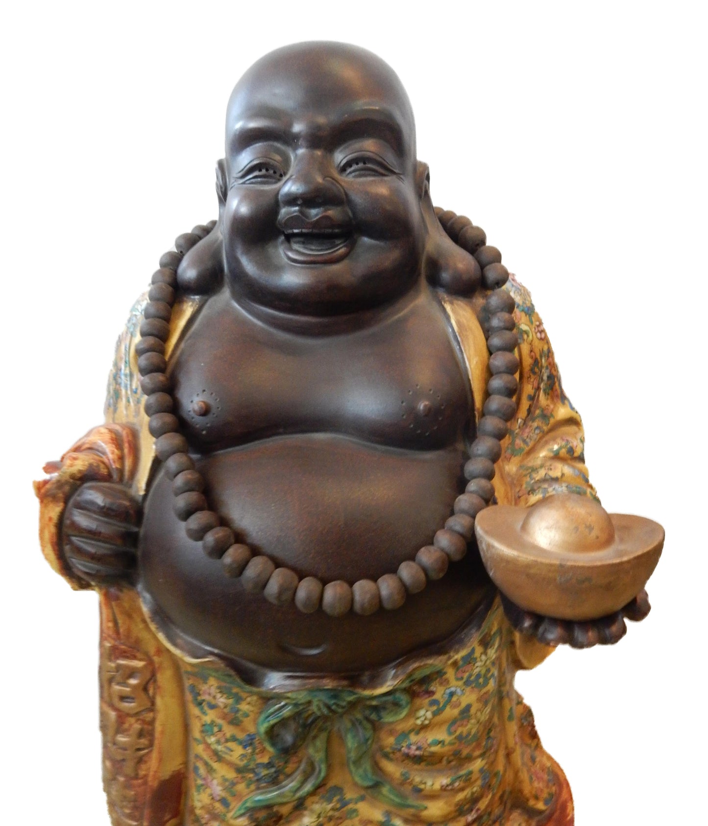 #318 Famille Jaune Porcelain Happy/Laughing Buddha 30" H