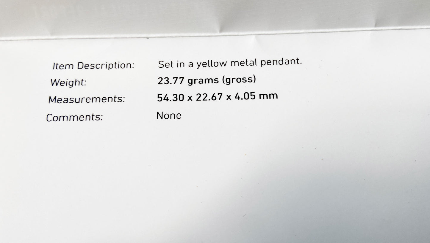 #195BI Superb 1940/50 14 kt Gold Jadeite Jade W Gia Certificate