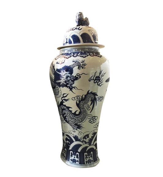 #940 Mansion Size Chinoiserie Ginger Jar 45" H