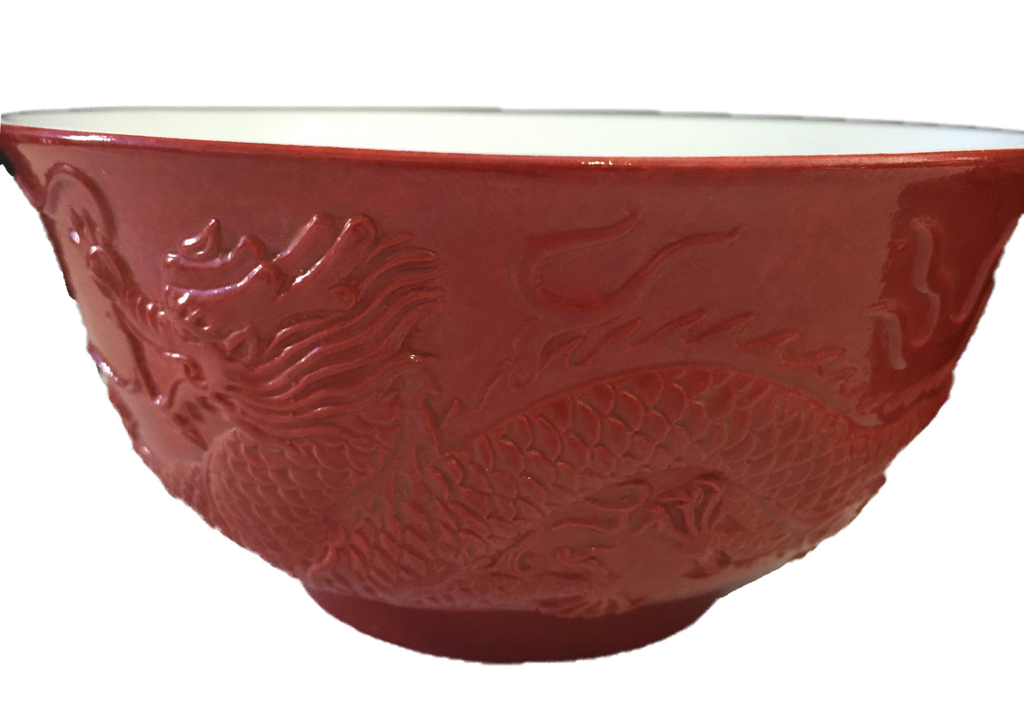 #1218c Chinoiserie Marriage Porcelain Bowls Dragon & Phoenix S/2