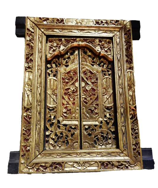 #6381  Old Gilt Wood Wall Decor/ Window/Shrine