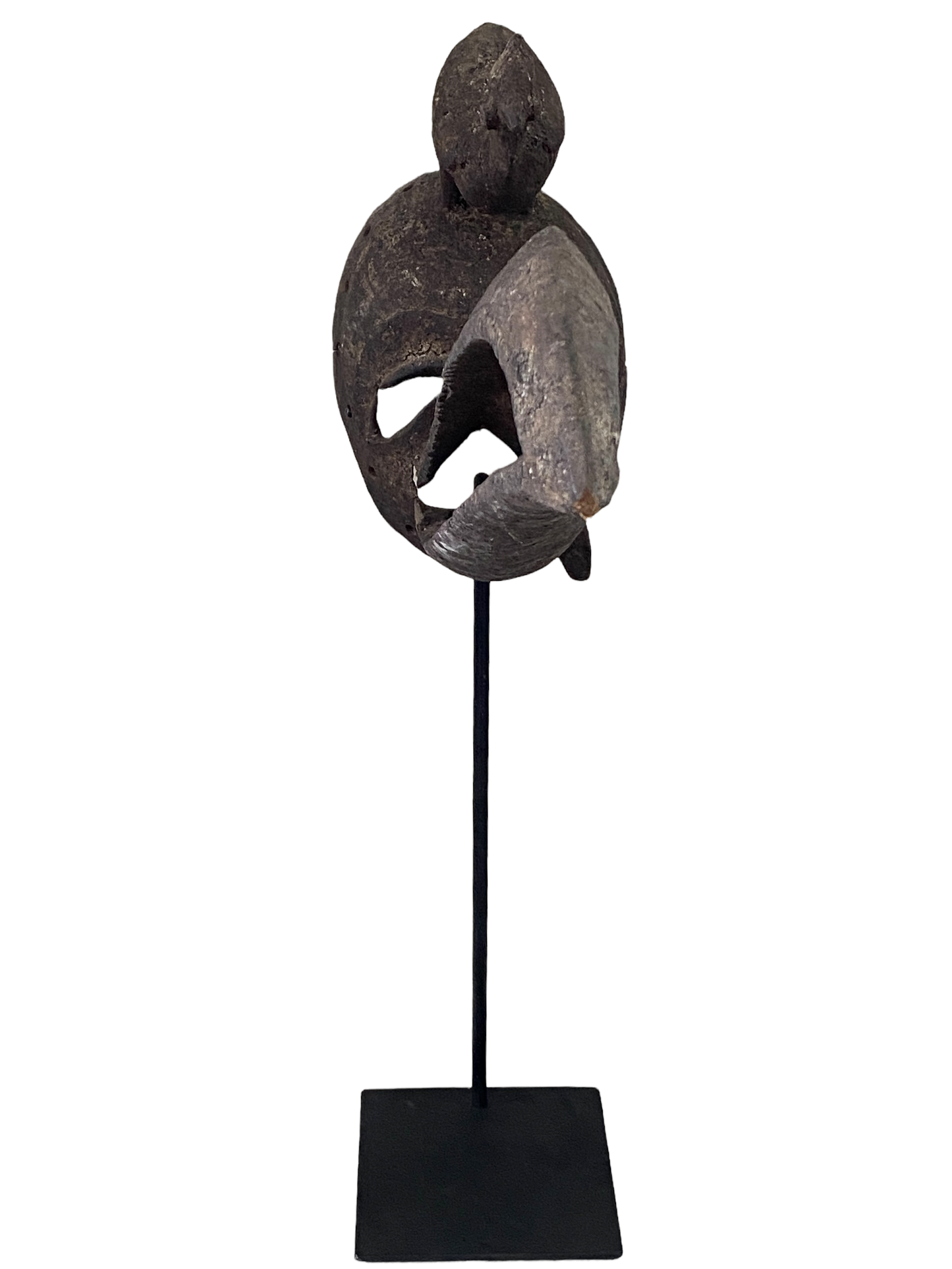 #1782 Rare Old African Dogon Mask Mali 31.25" H W / Custom Made Stand
