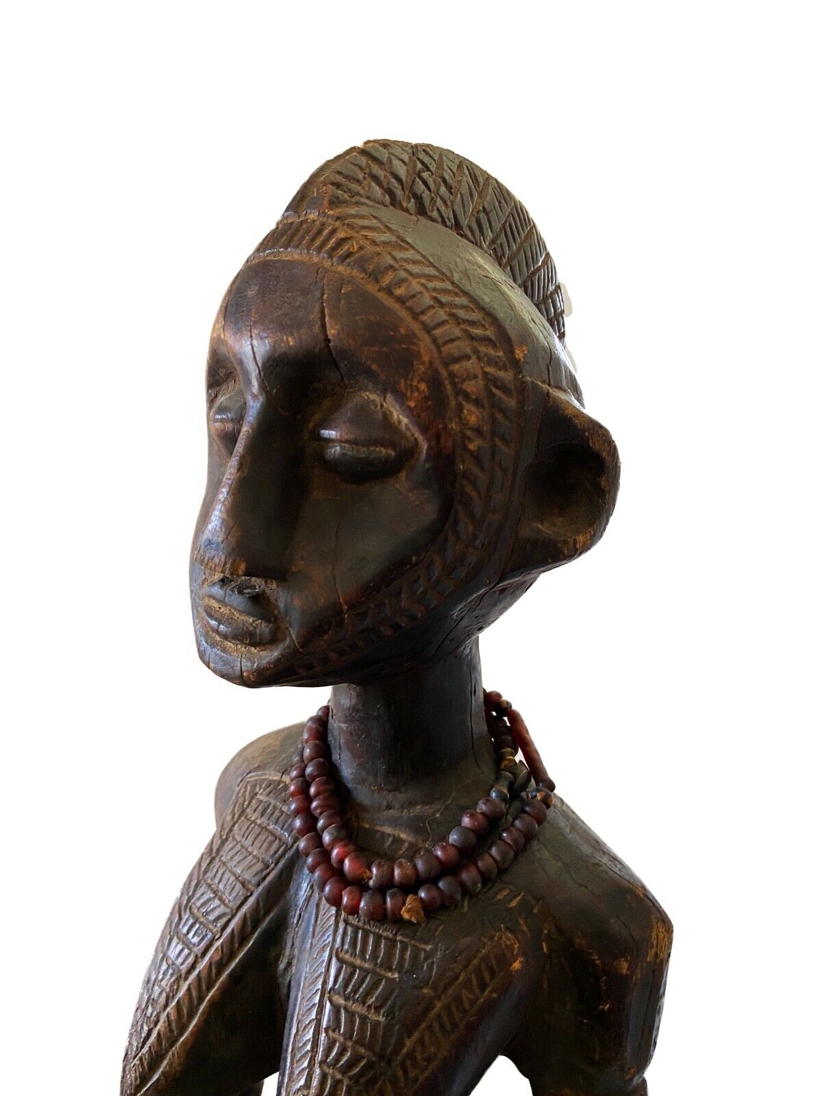 #2161 Old African Senufo Maternity Sculpture 28" H