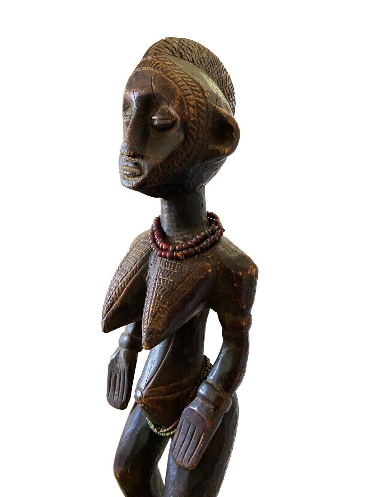 #2161 Old African Senufo Maternity Sculpture 28" H