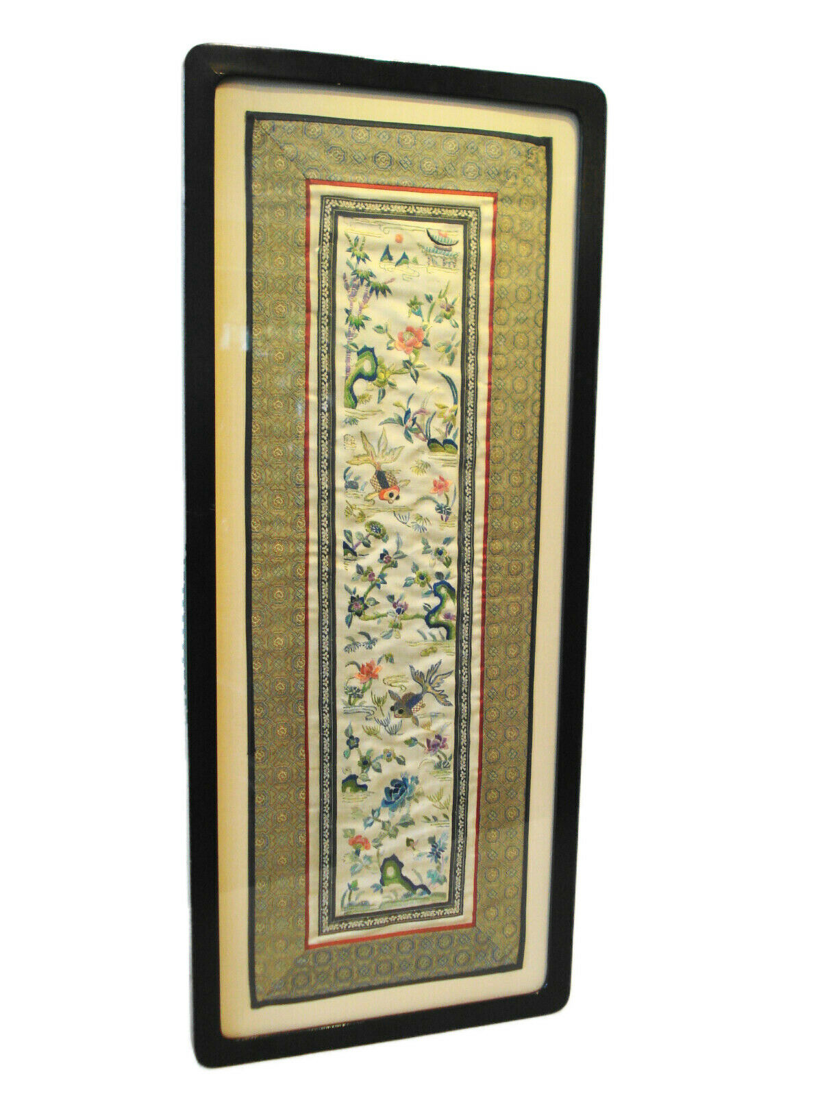 #890 Superb Chinese Silk hand embroidery Panel, 19th/20th C
